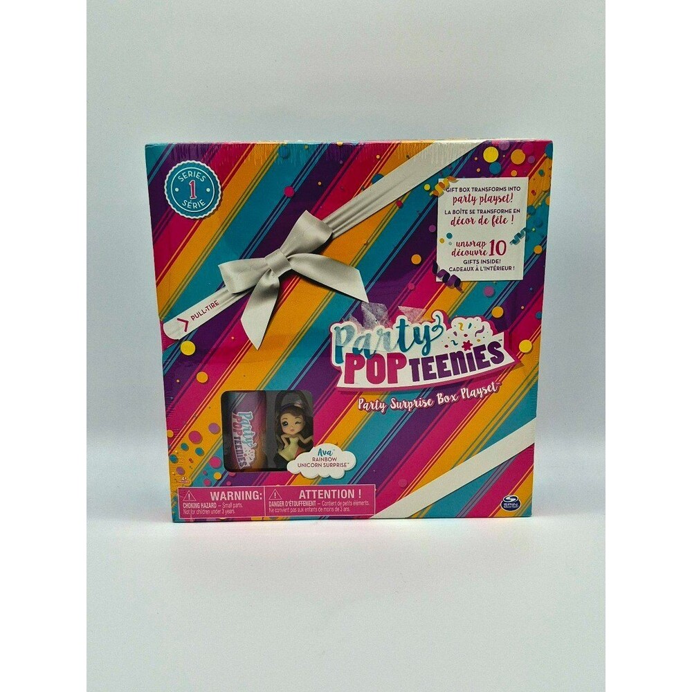 Party Popteenies Ava Rainbow Unicorn Party Surprise Box Playset New Sealed